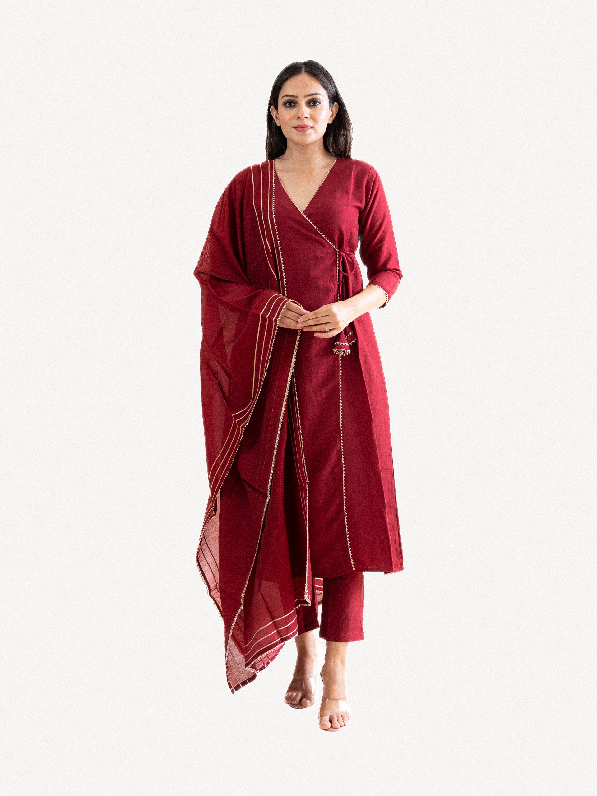 zarna β kurta, pants & dupatta