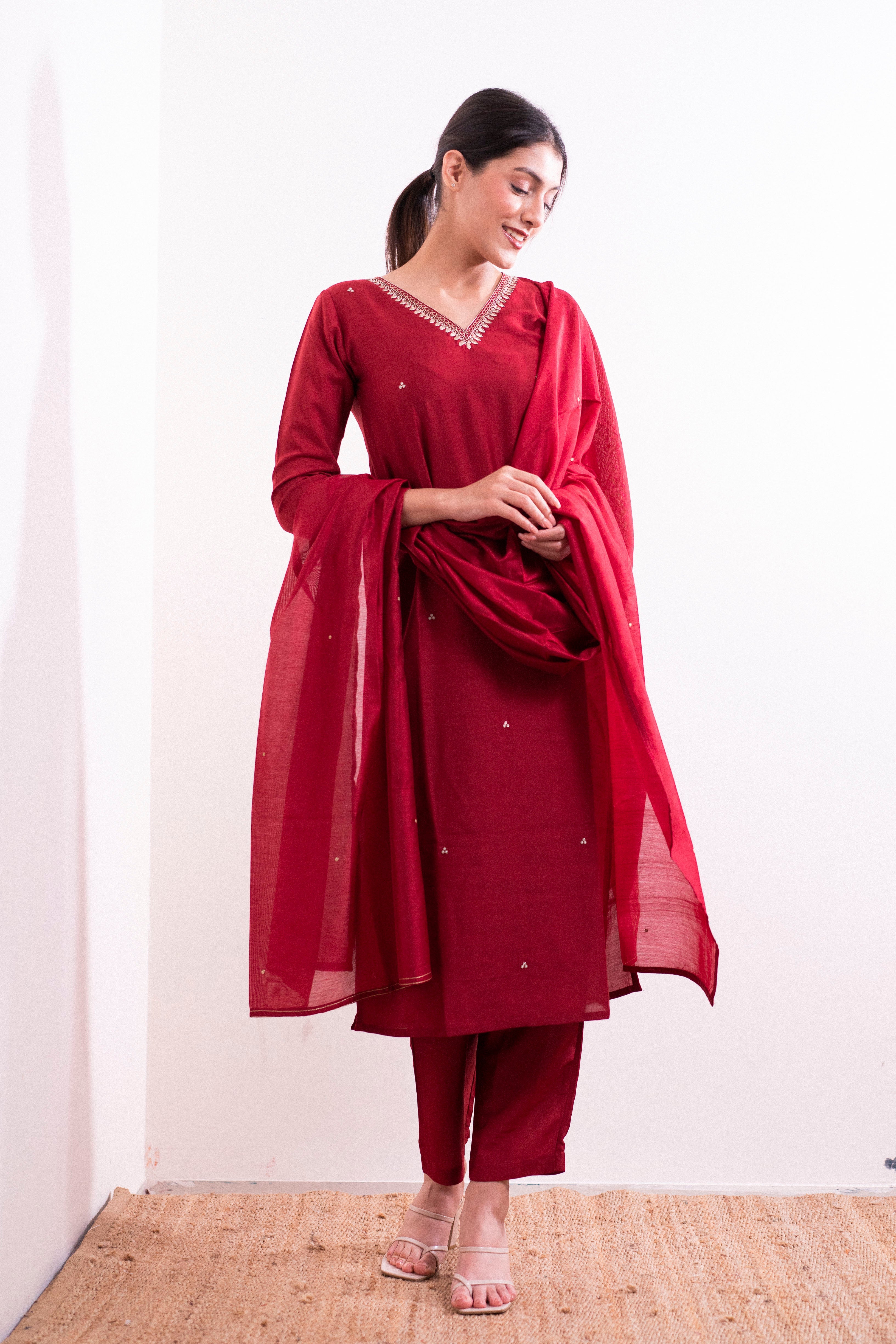 nusrat β kurta, pants & dupatta