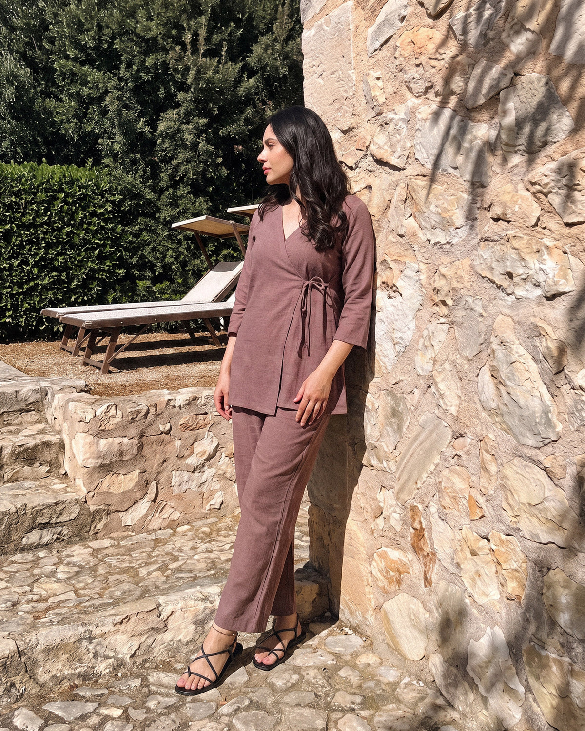 mauve — kurta & pants
