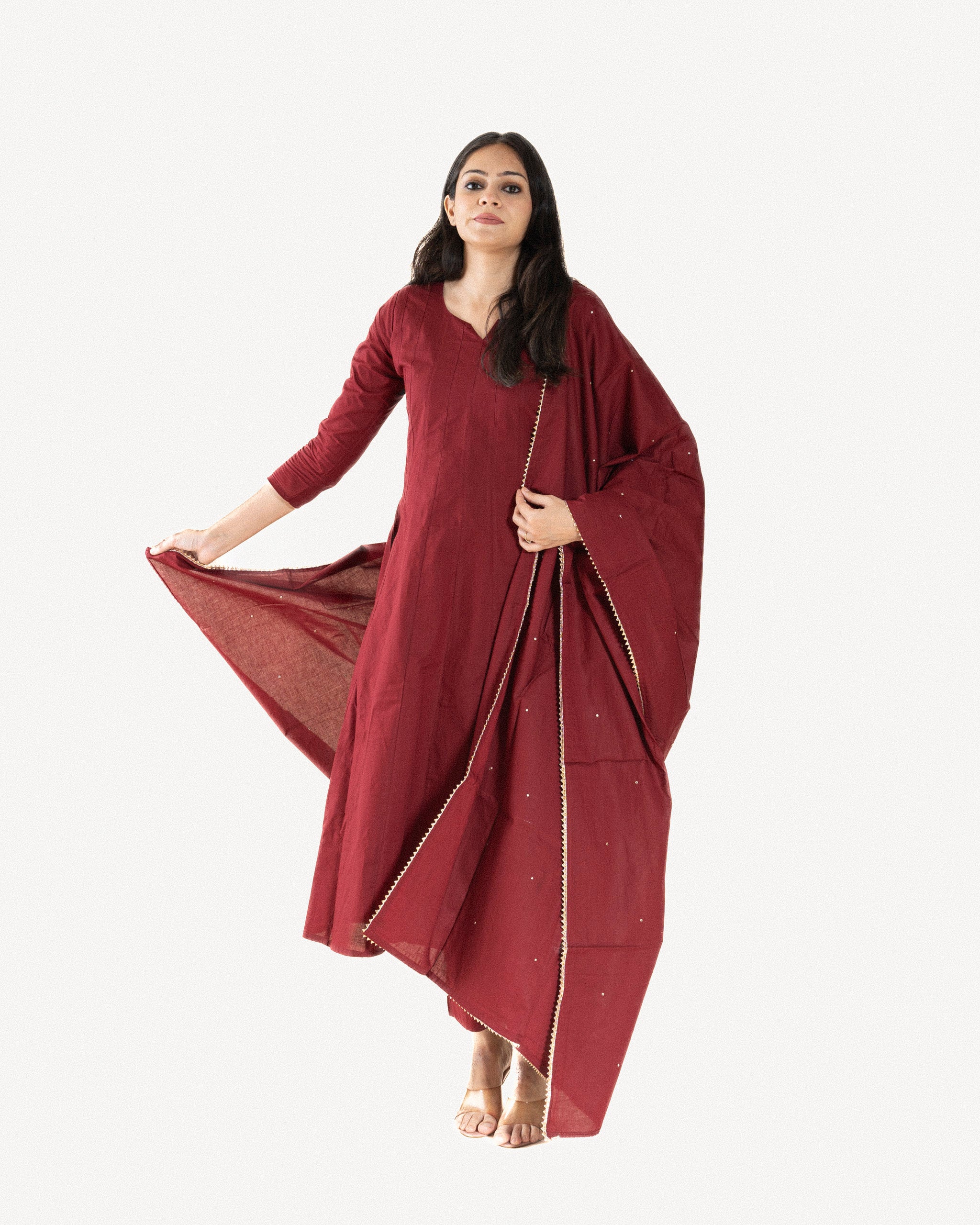 kesariya β kurta, pants & dupatta