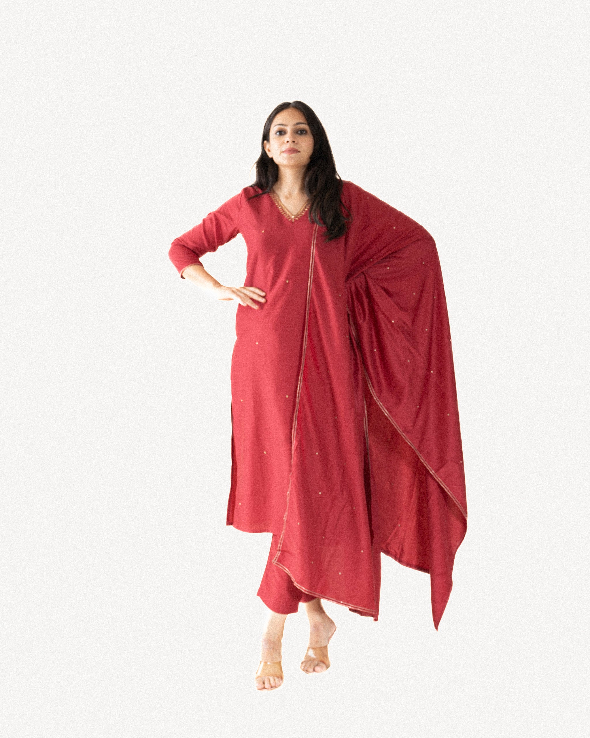 khair β kurta, pants & dupatta