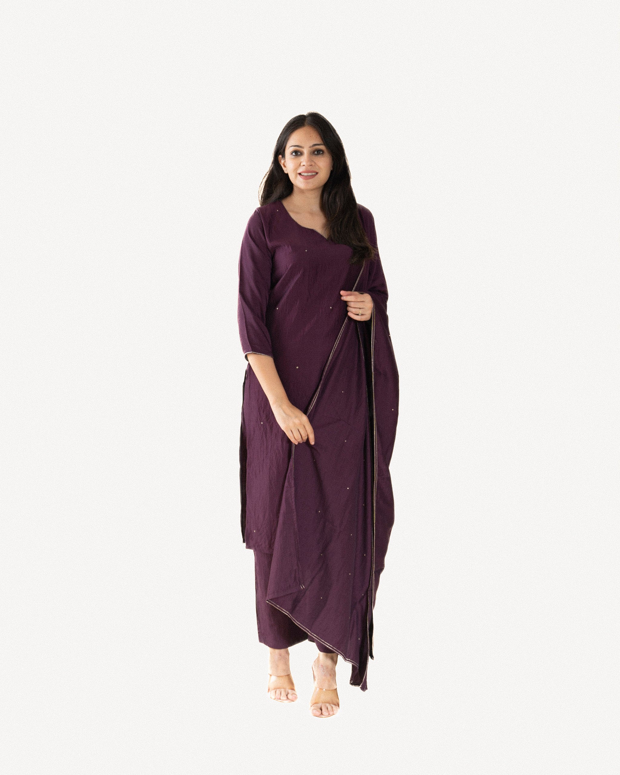 arz β kurta, pants & dupatta