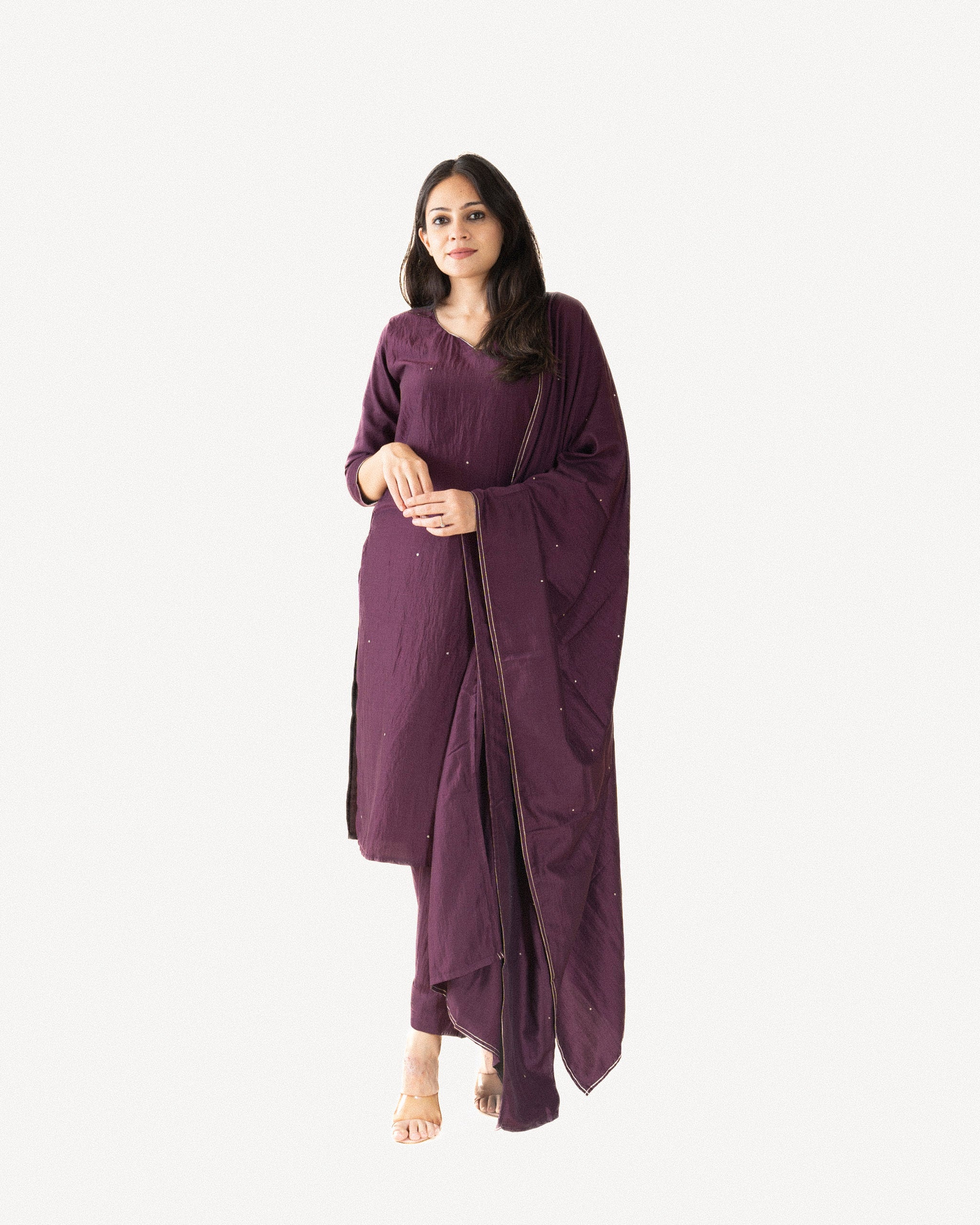 arz β kurta, pants & dupatta