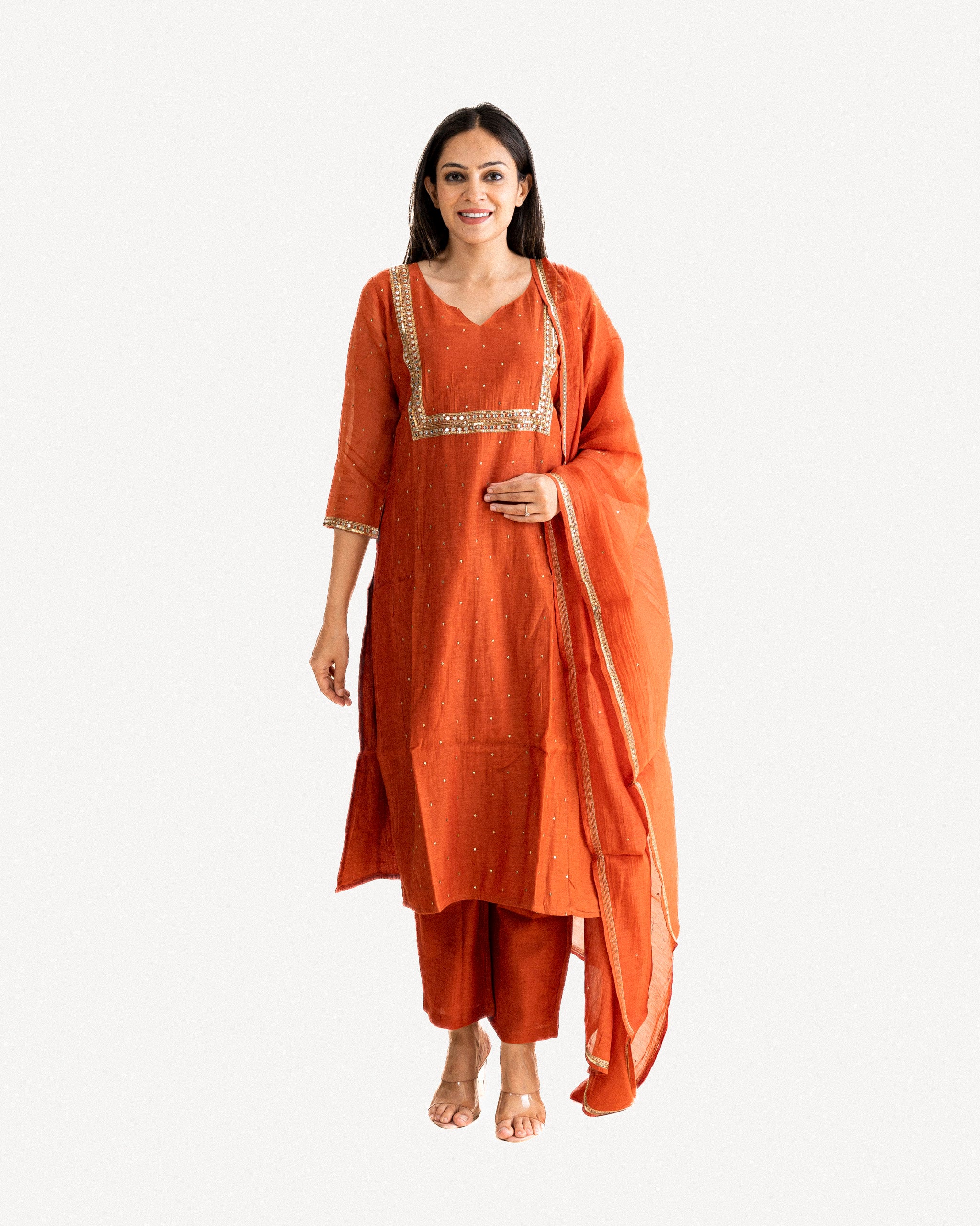eka β kurta, pants & dupatta
