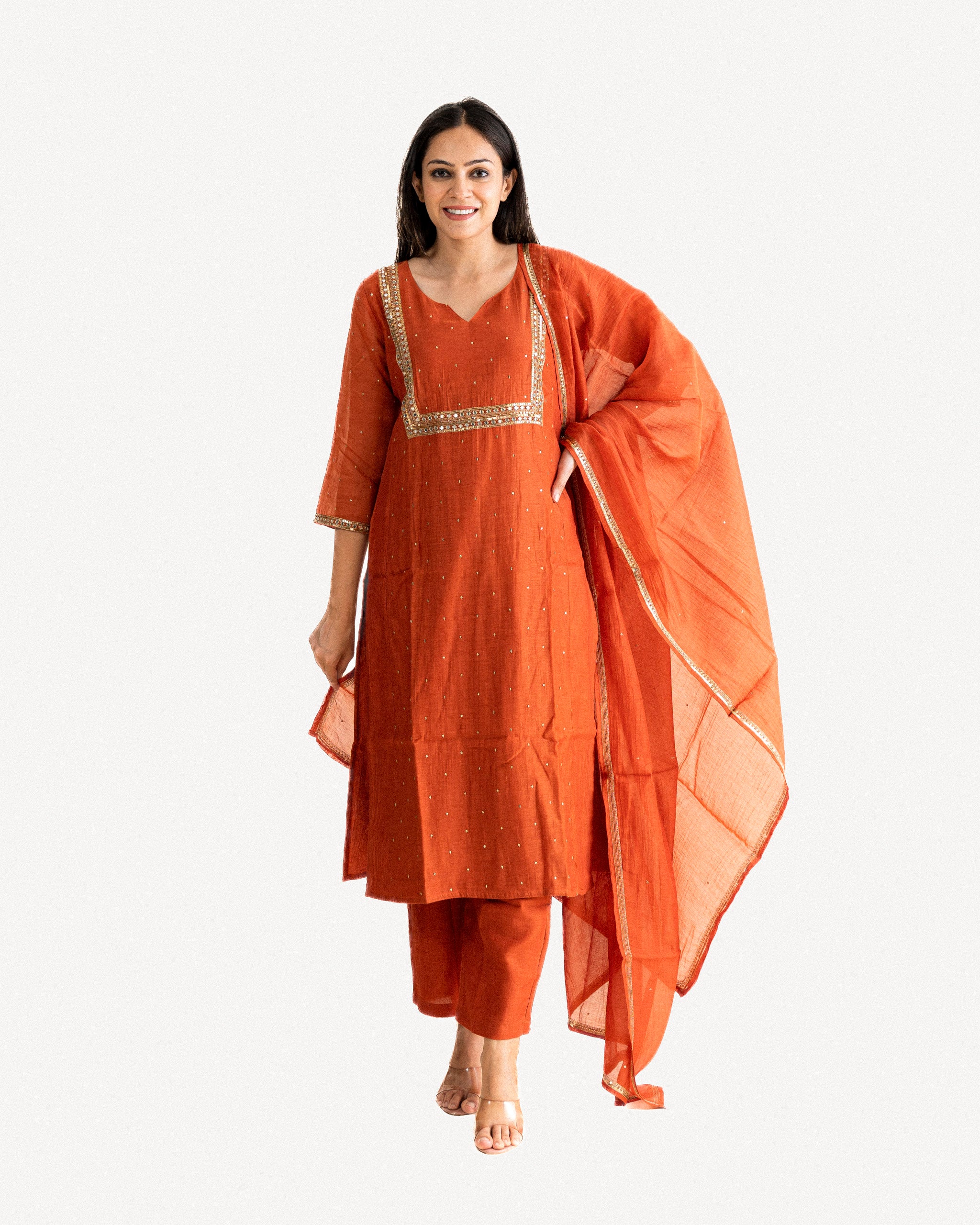 eka β kurta, pants & dupatta