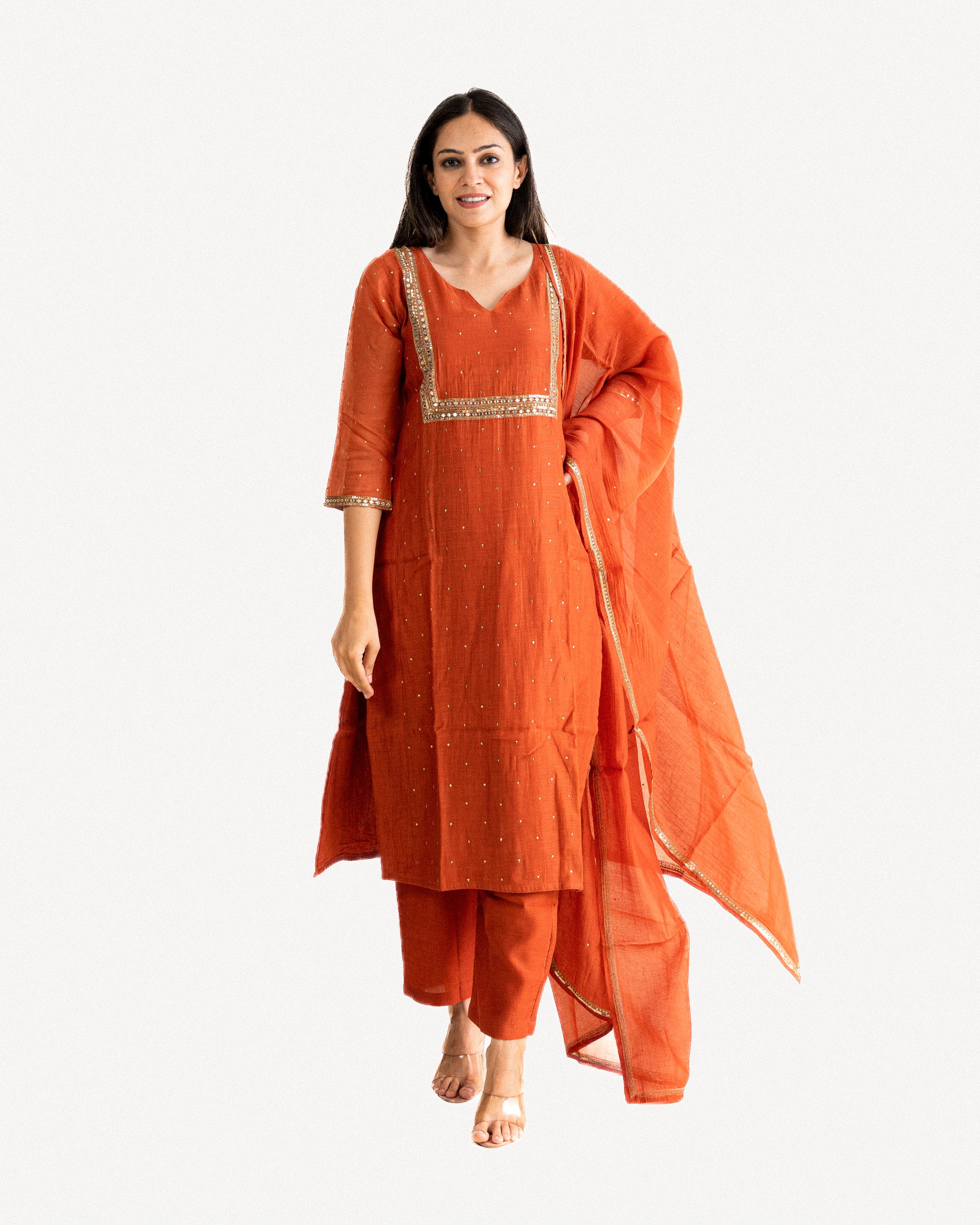 eka β kurta, pants & dupatta