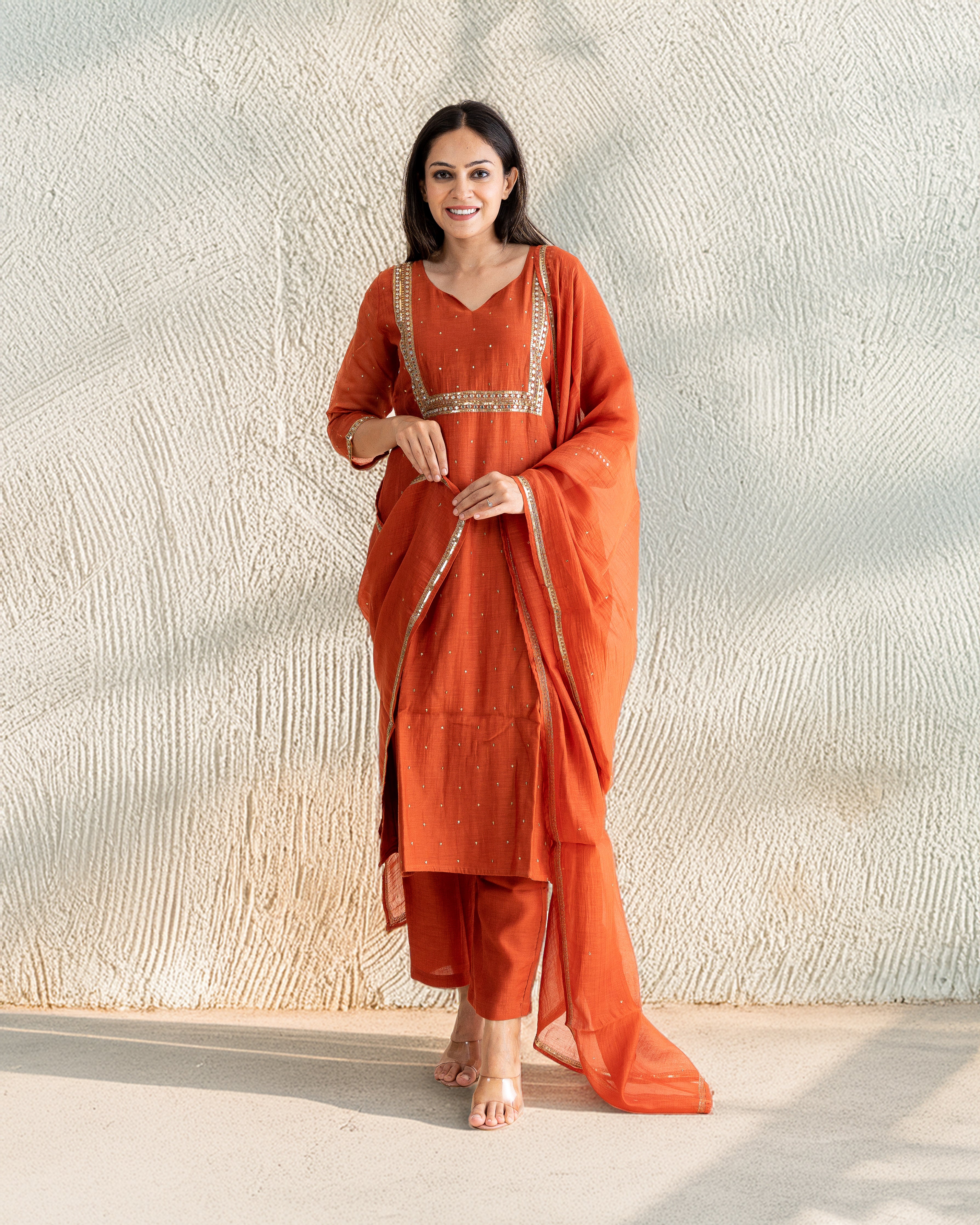eka β kurta, pants & dupatta