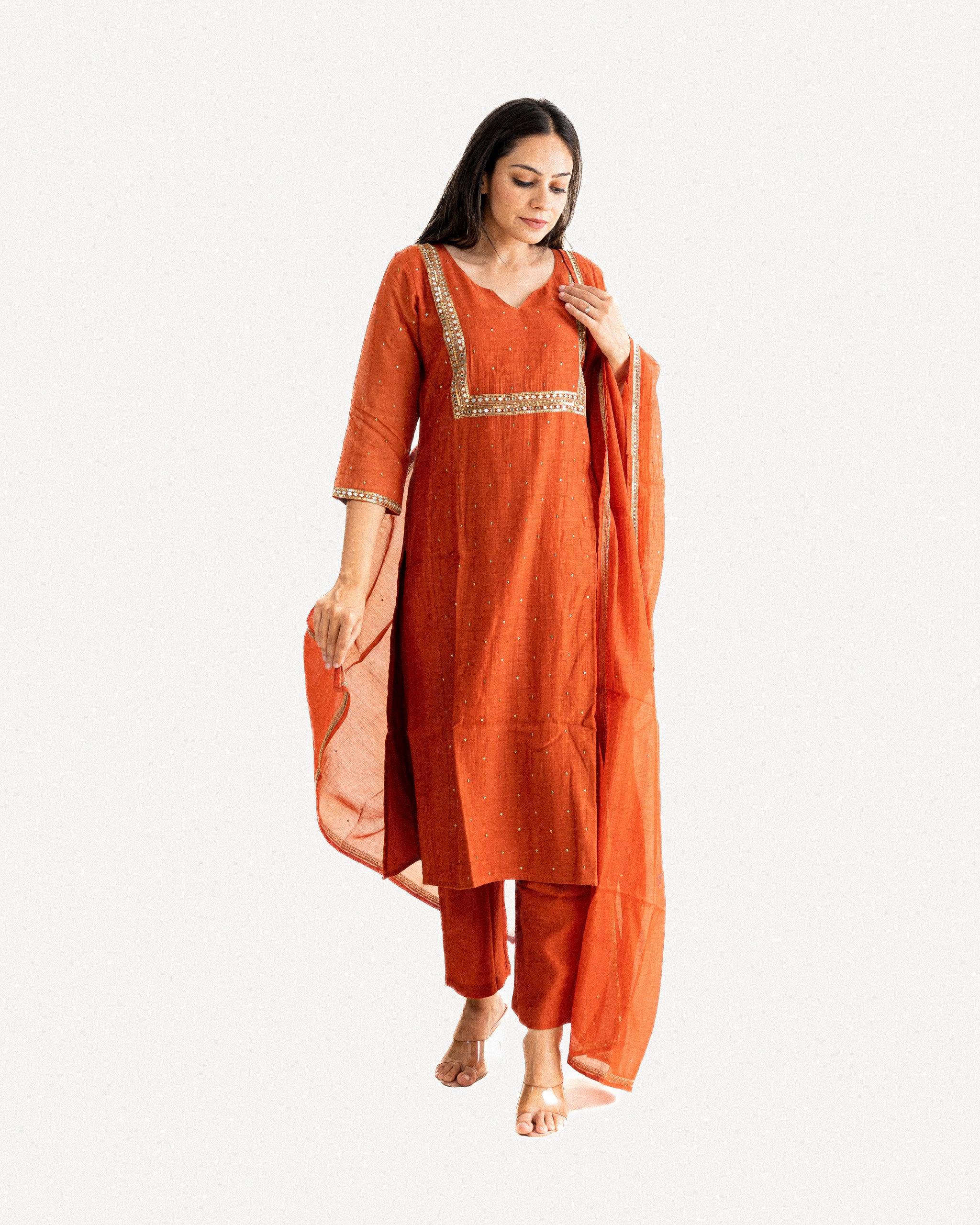 eka β kurta, pants & dupatta