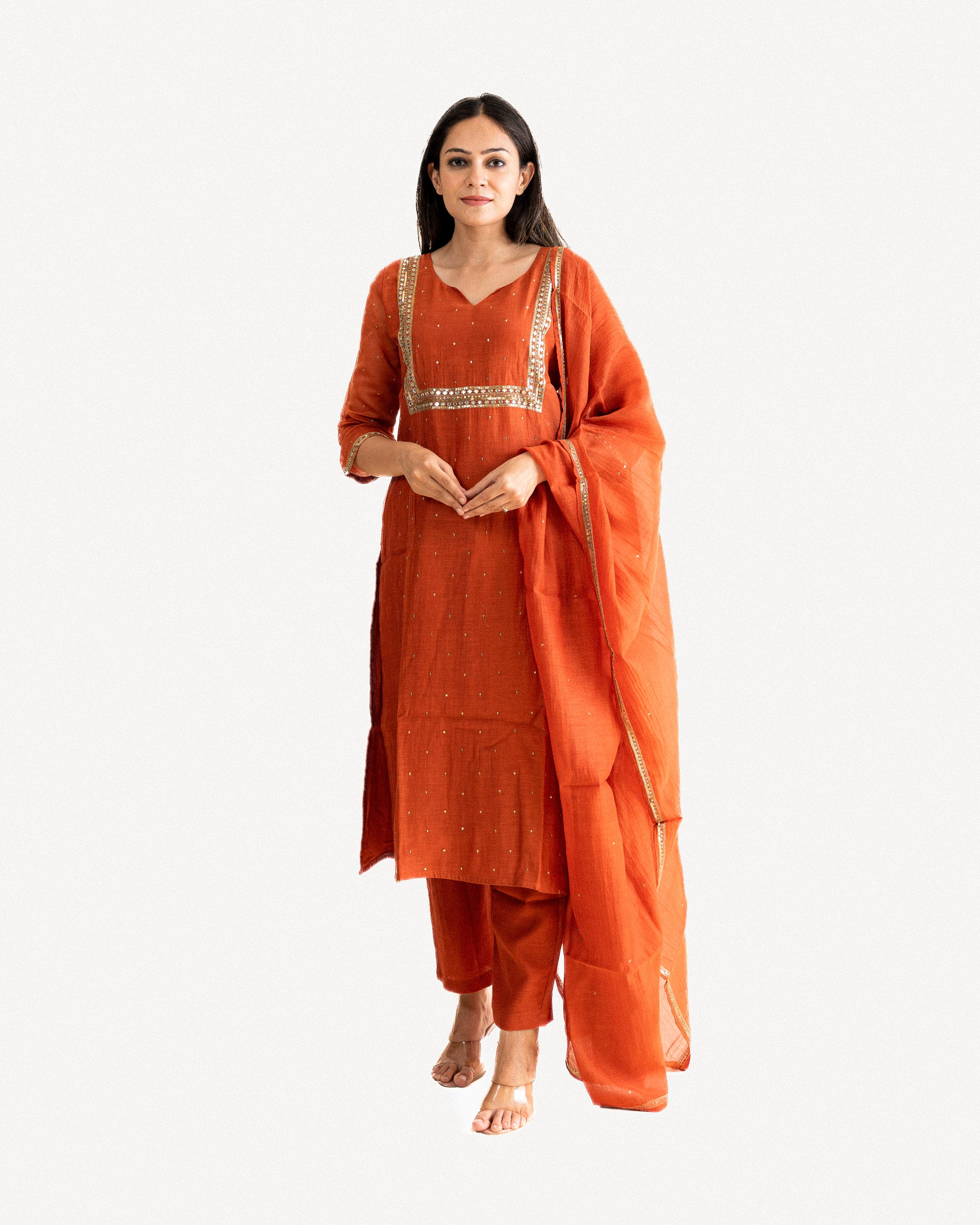 eka β kurta, pants & dupatta