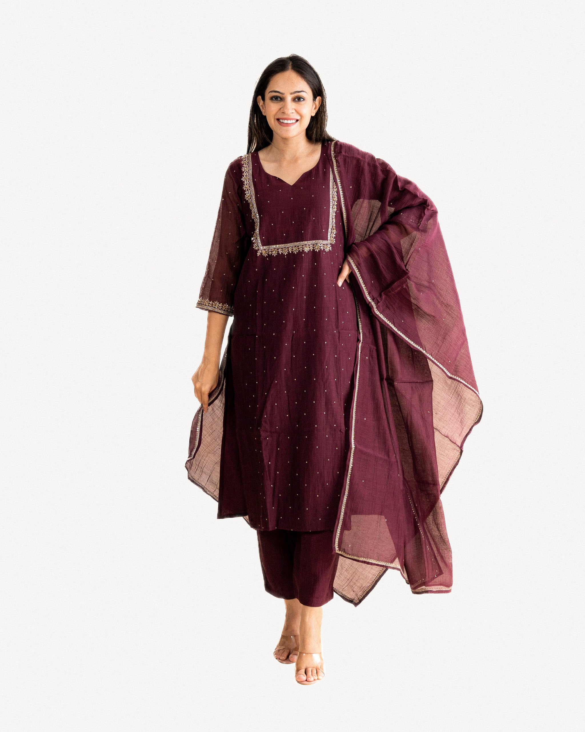 rati β kurta, pants & dupatta