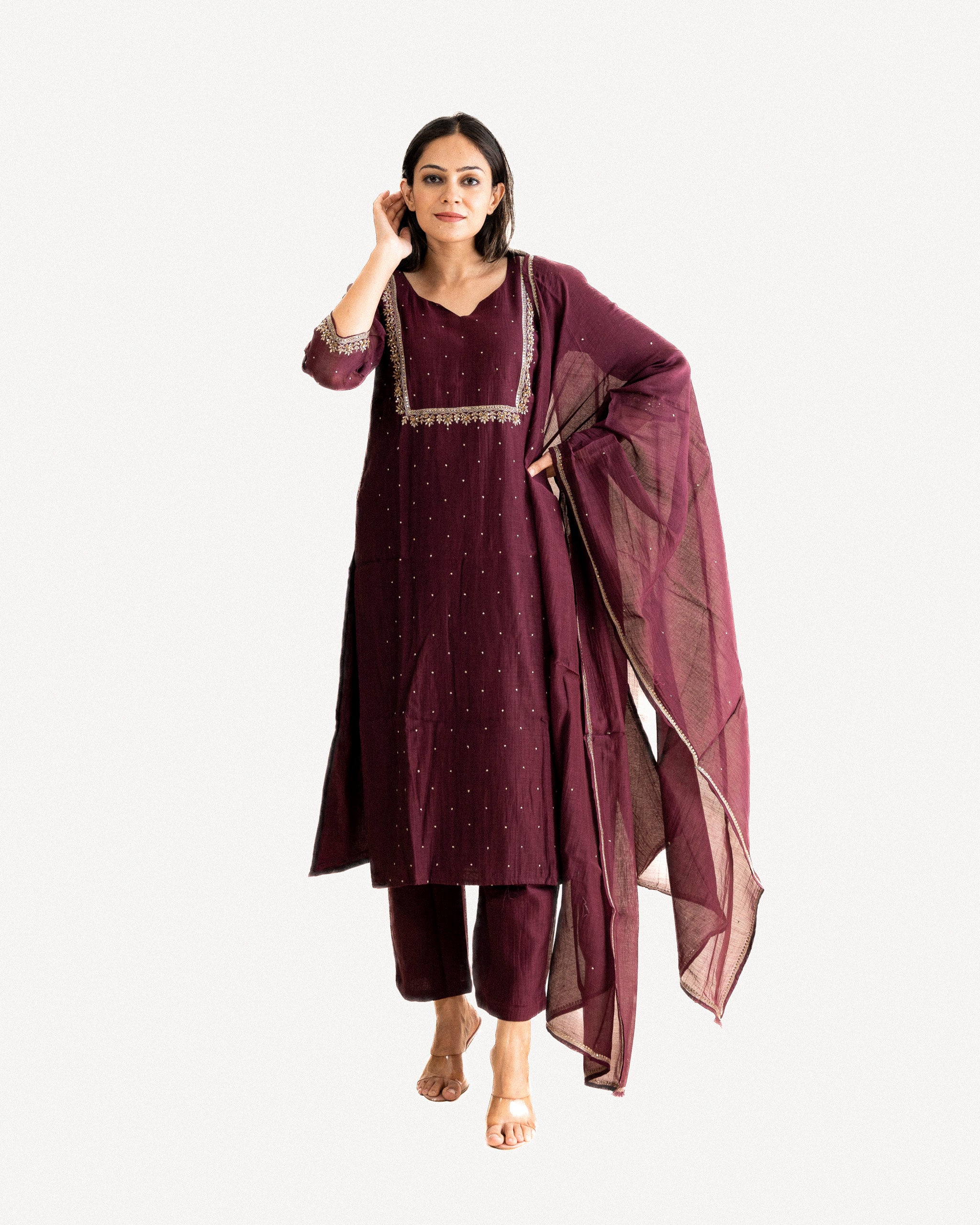 rati β kurta, pants & dupatta