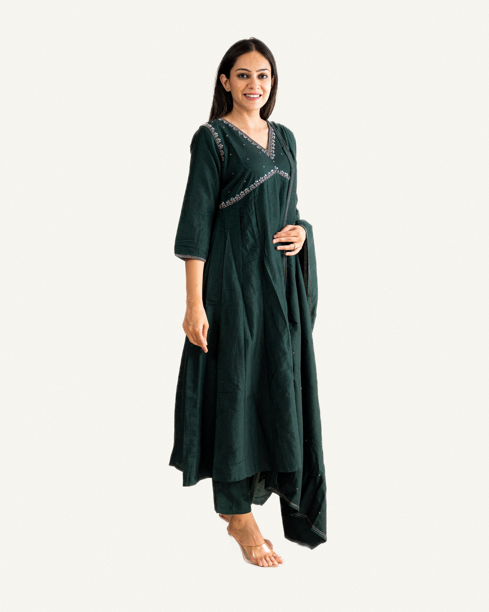 neem β kurta, pants & dupatta
