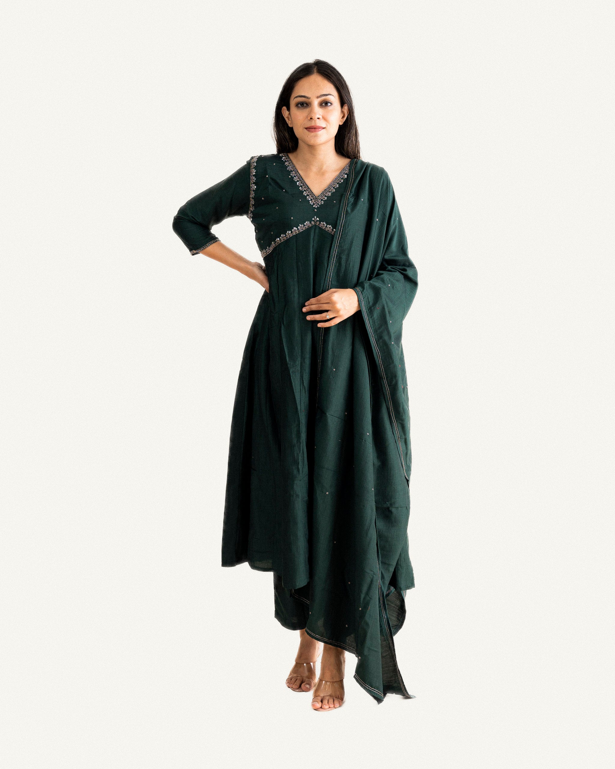 neem β kurta, pants & dupatta
