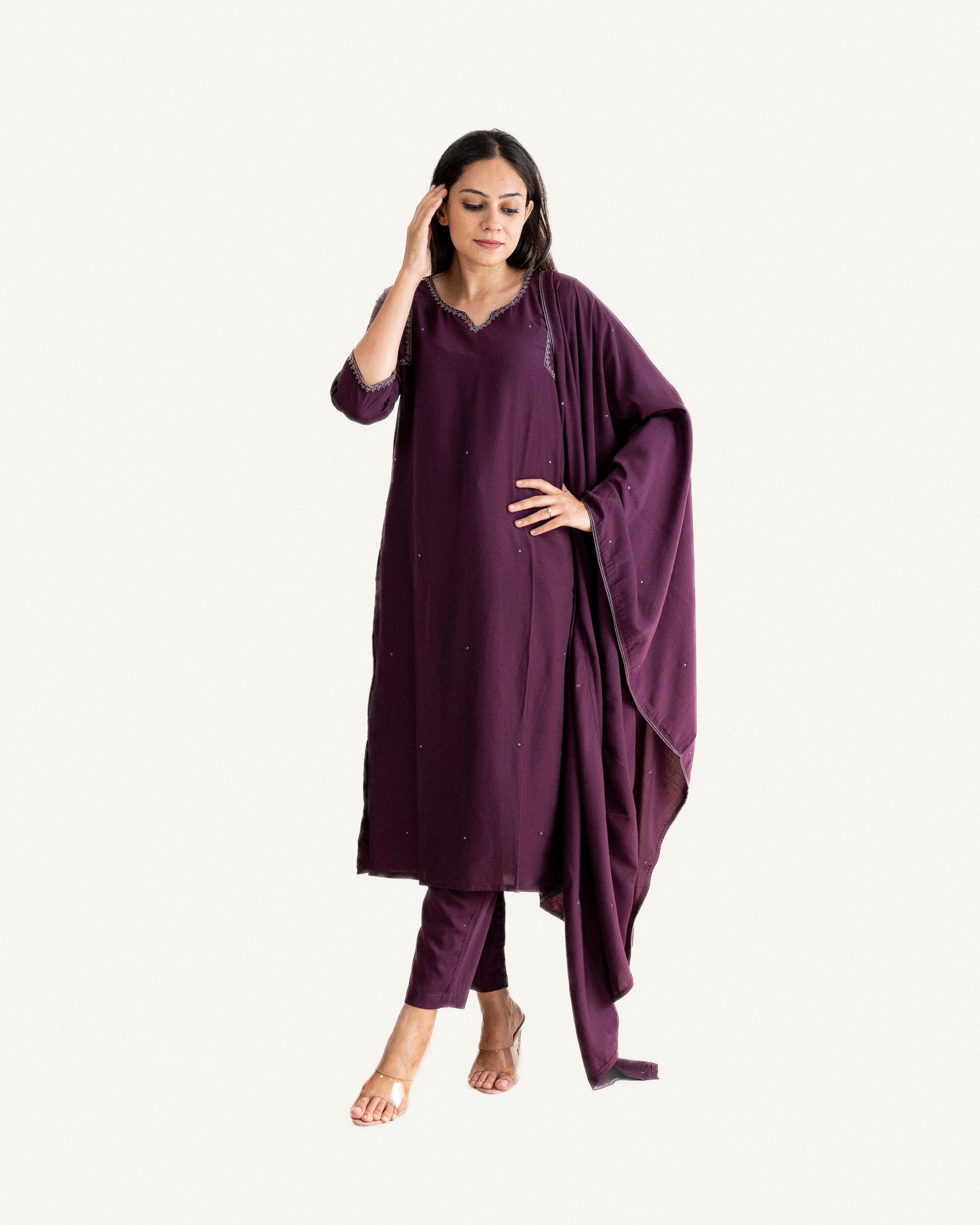 yami β kurta, pants & dupatta
