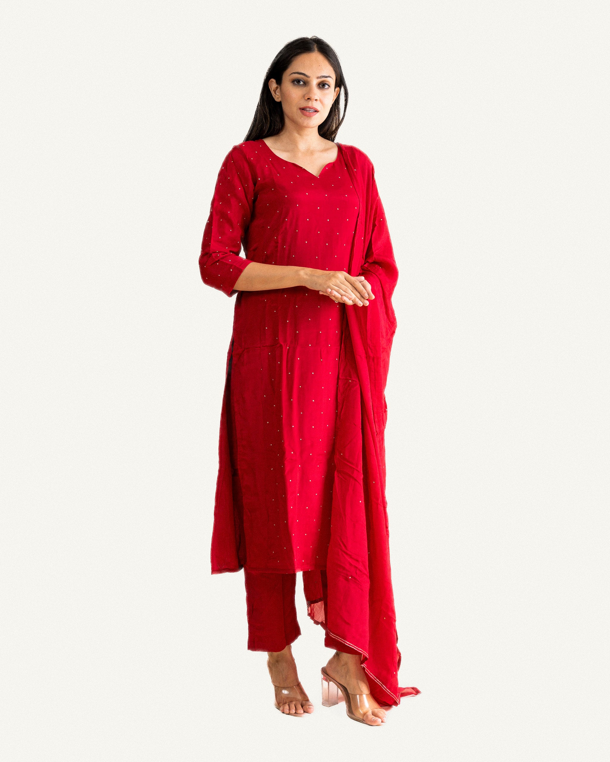 biba β kurta, pants & dupatta