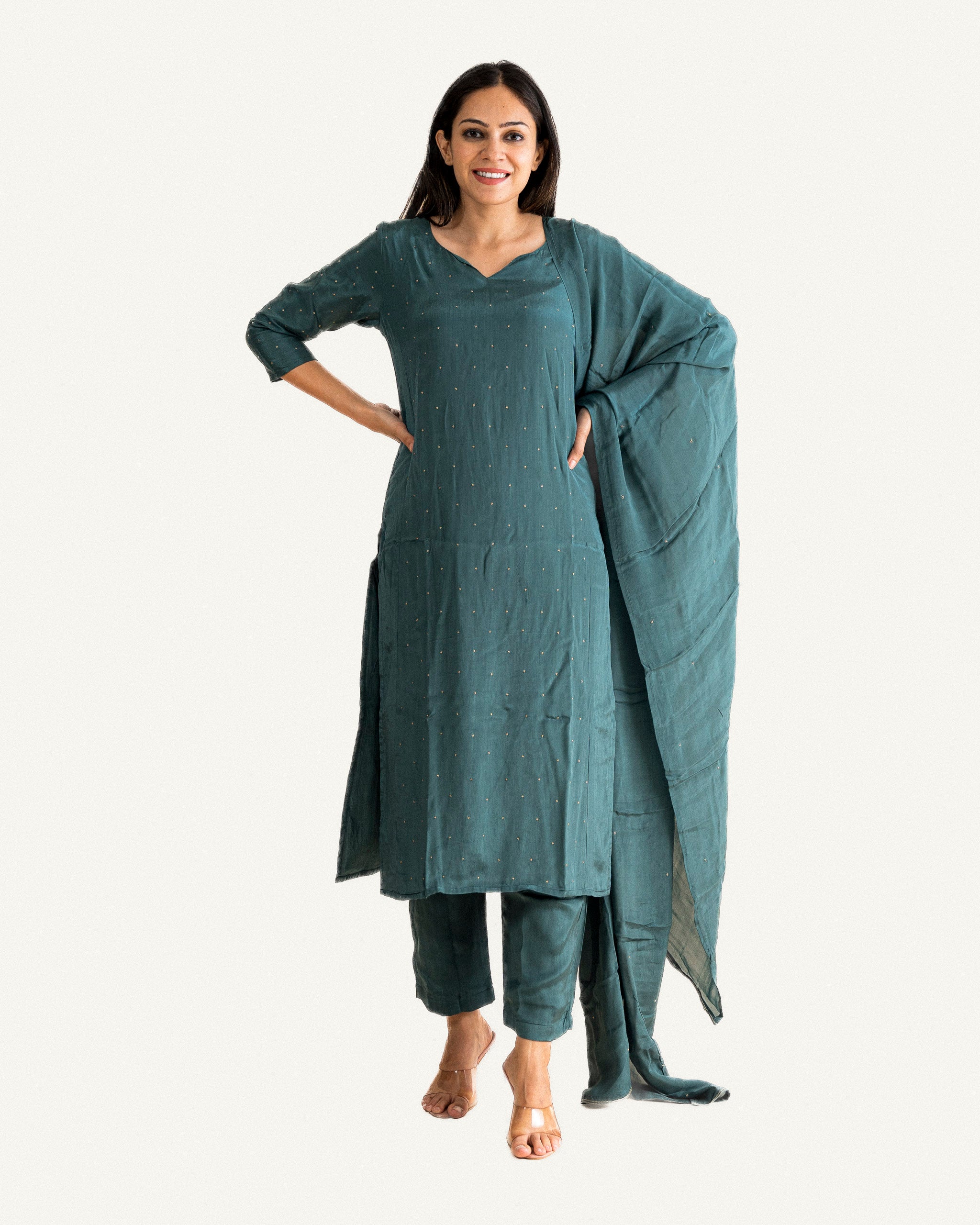 lekha β kurta, pants & dupatta