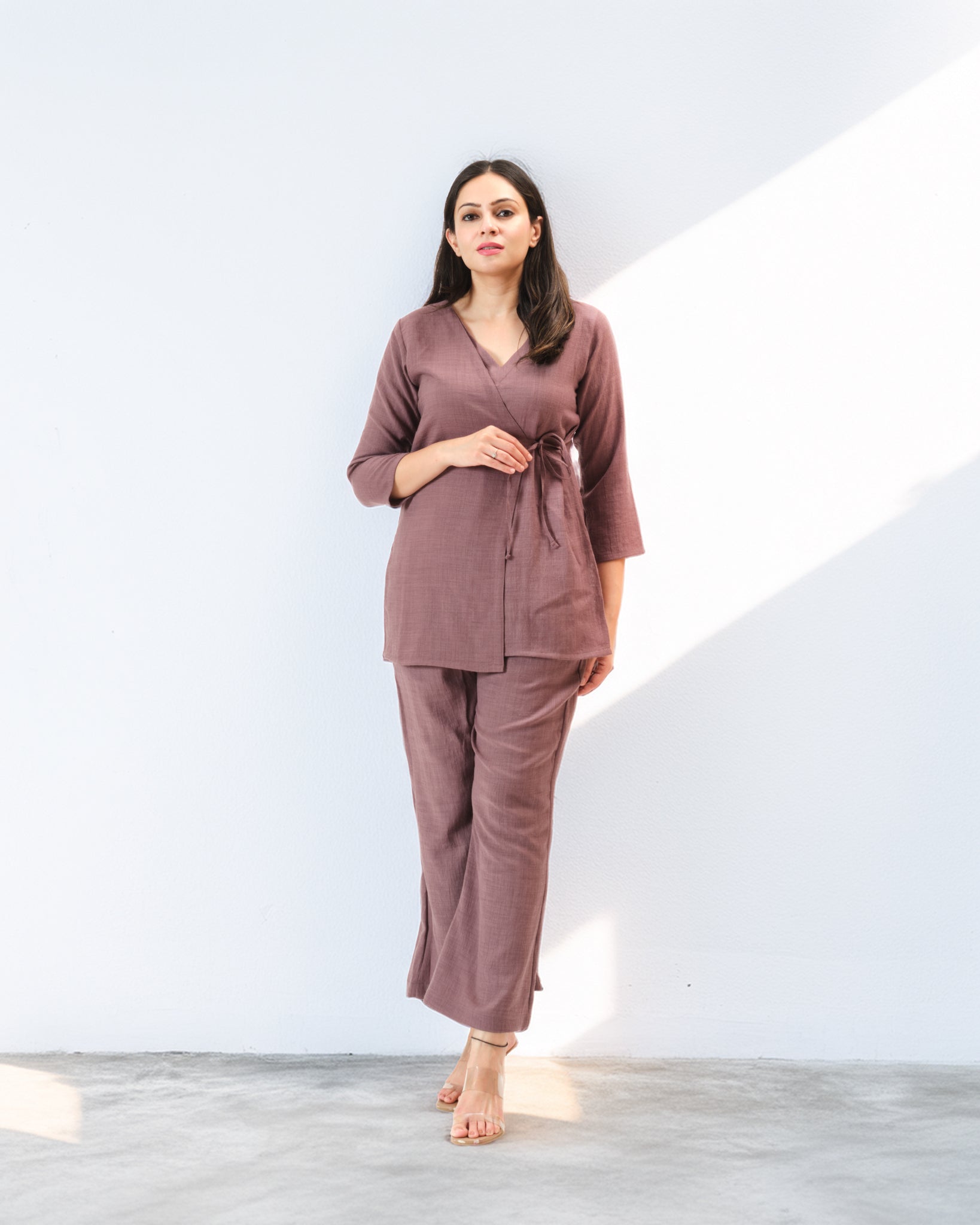 mauve — kurta & pants
