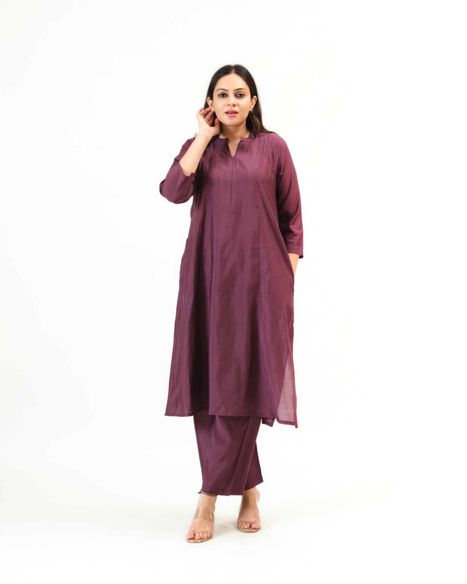 mehroon β kurta & pants