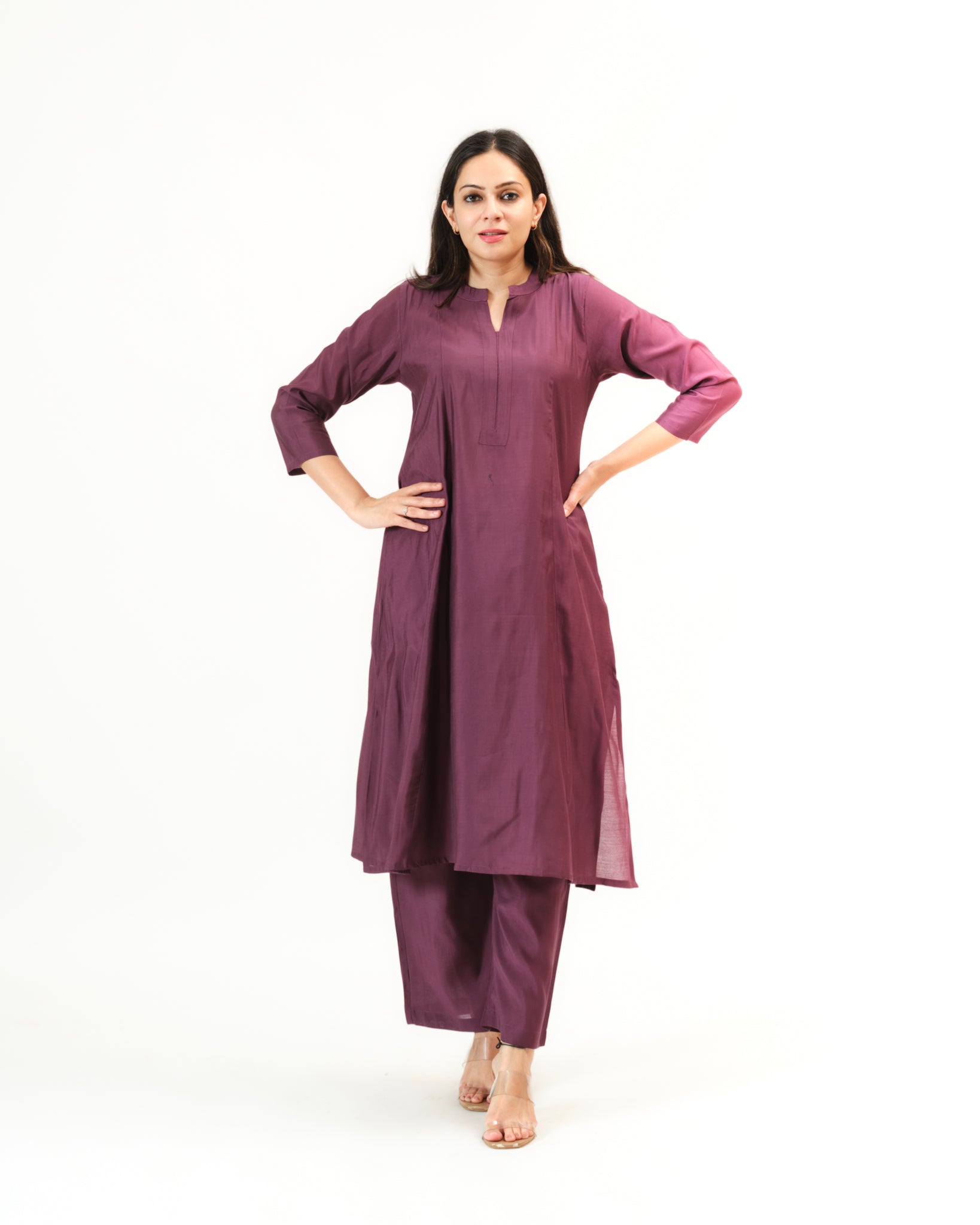 mehroon β kurta & pants