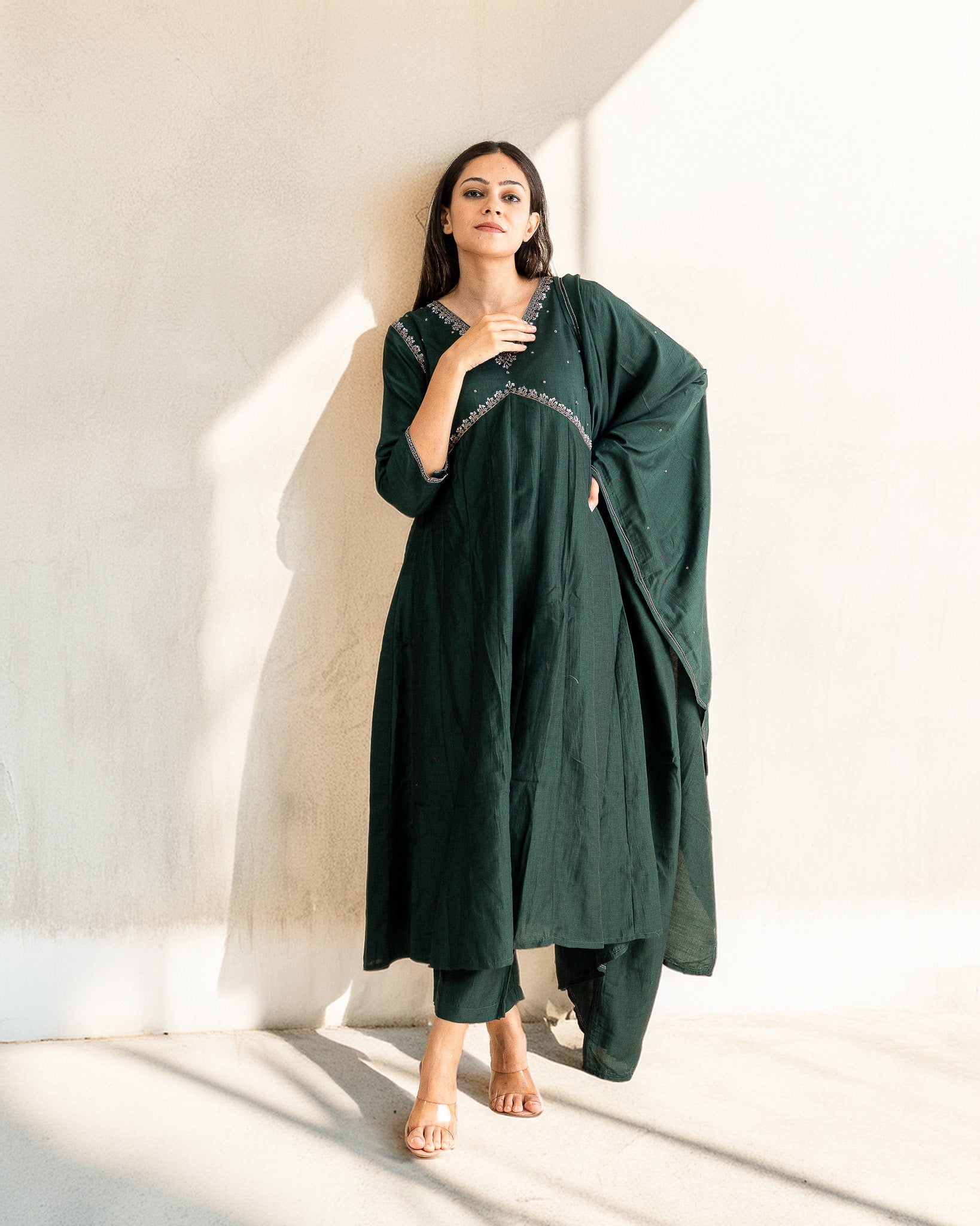 neem β kurta, pants & dupatta