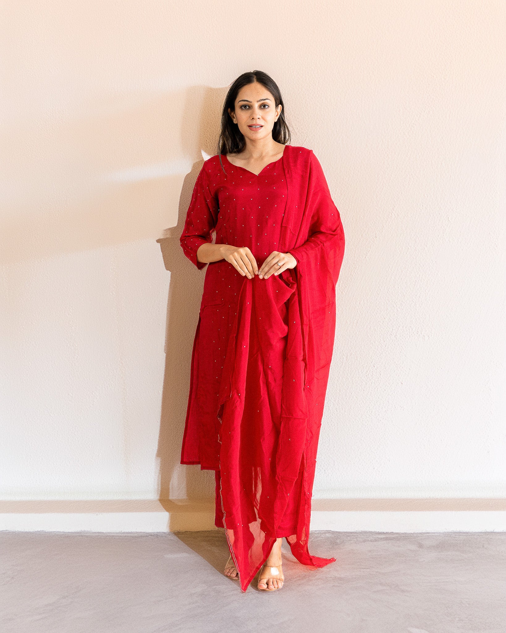 biba β kurta, pants & dupatta