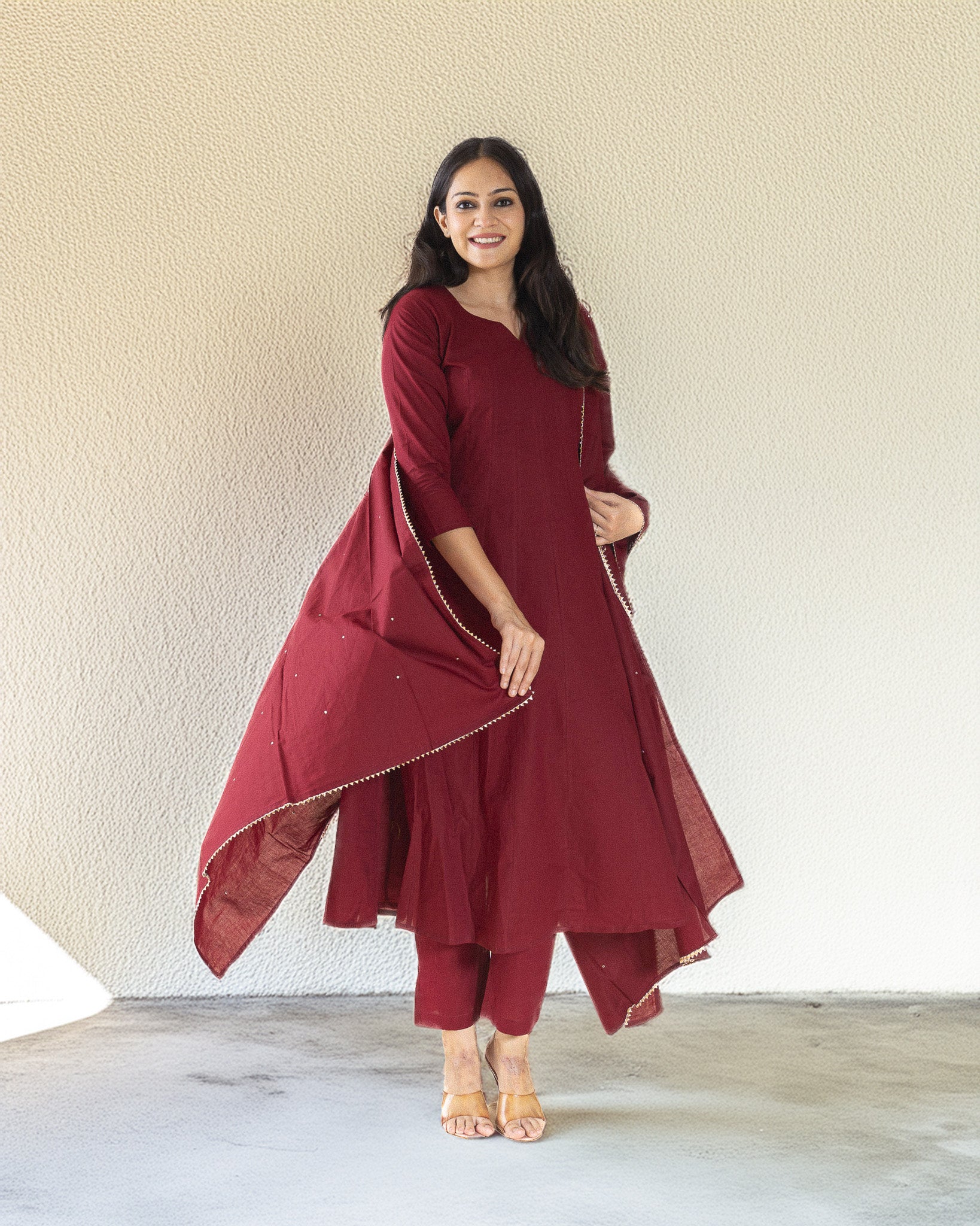 kesariya β kurta, pants & dupatta