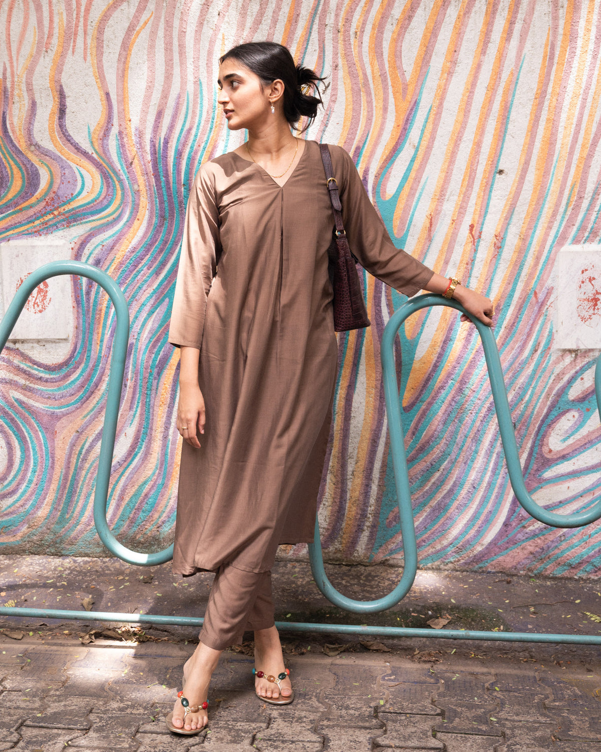 khakhi — kurta & pants