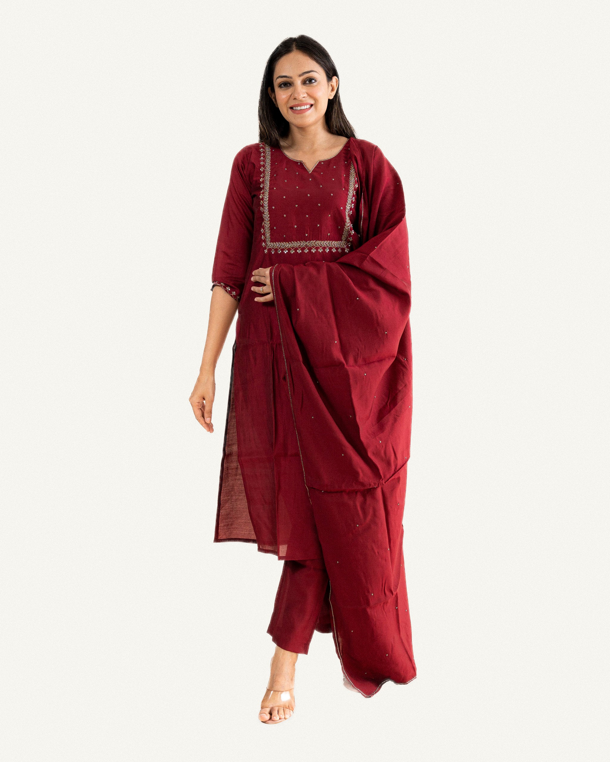 Qayanat • Kurta, Pants & Dupatta