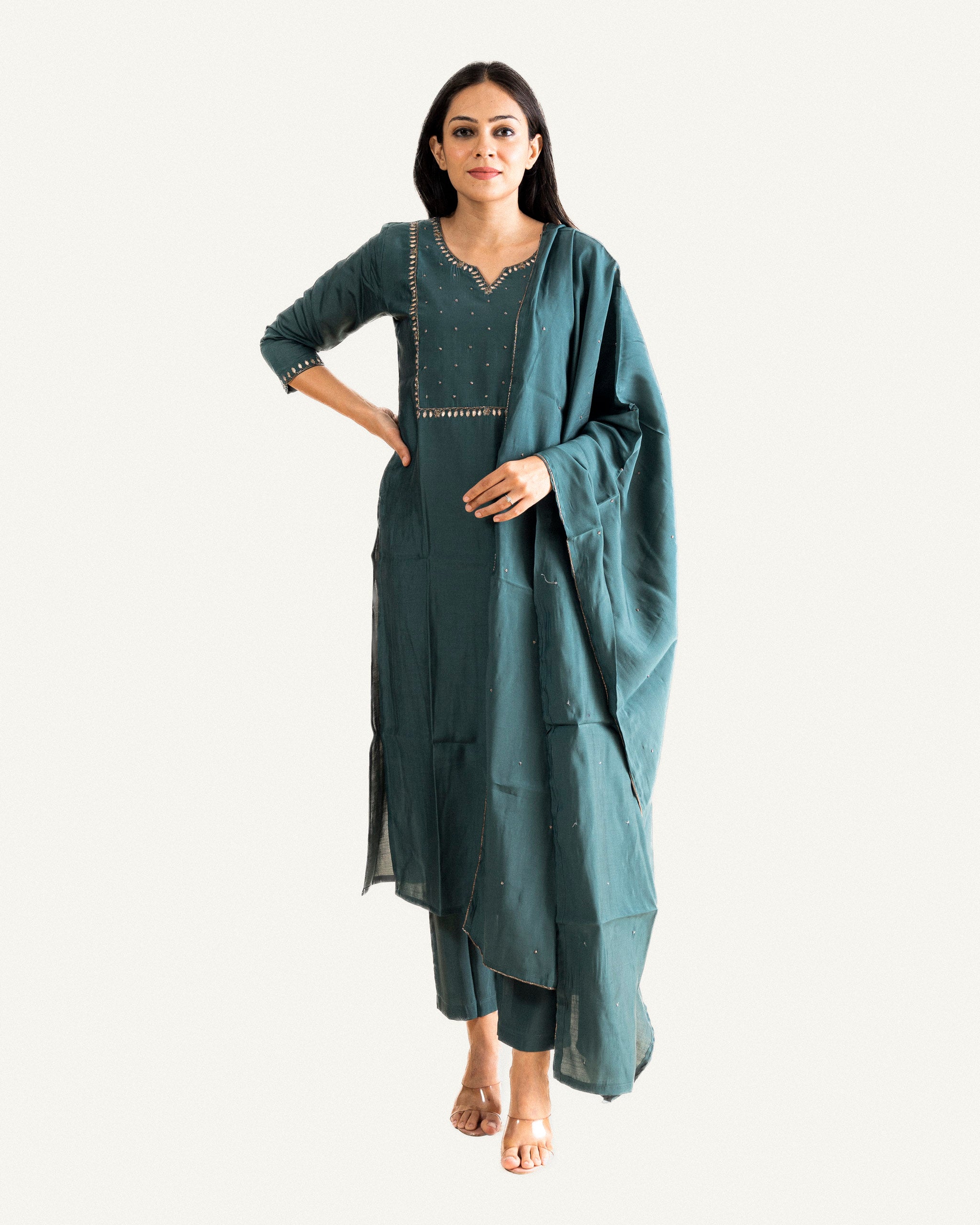 Nikashi • Kurta, Pants & Dupatta