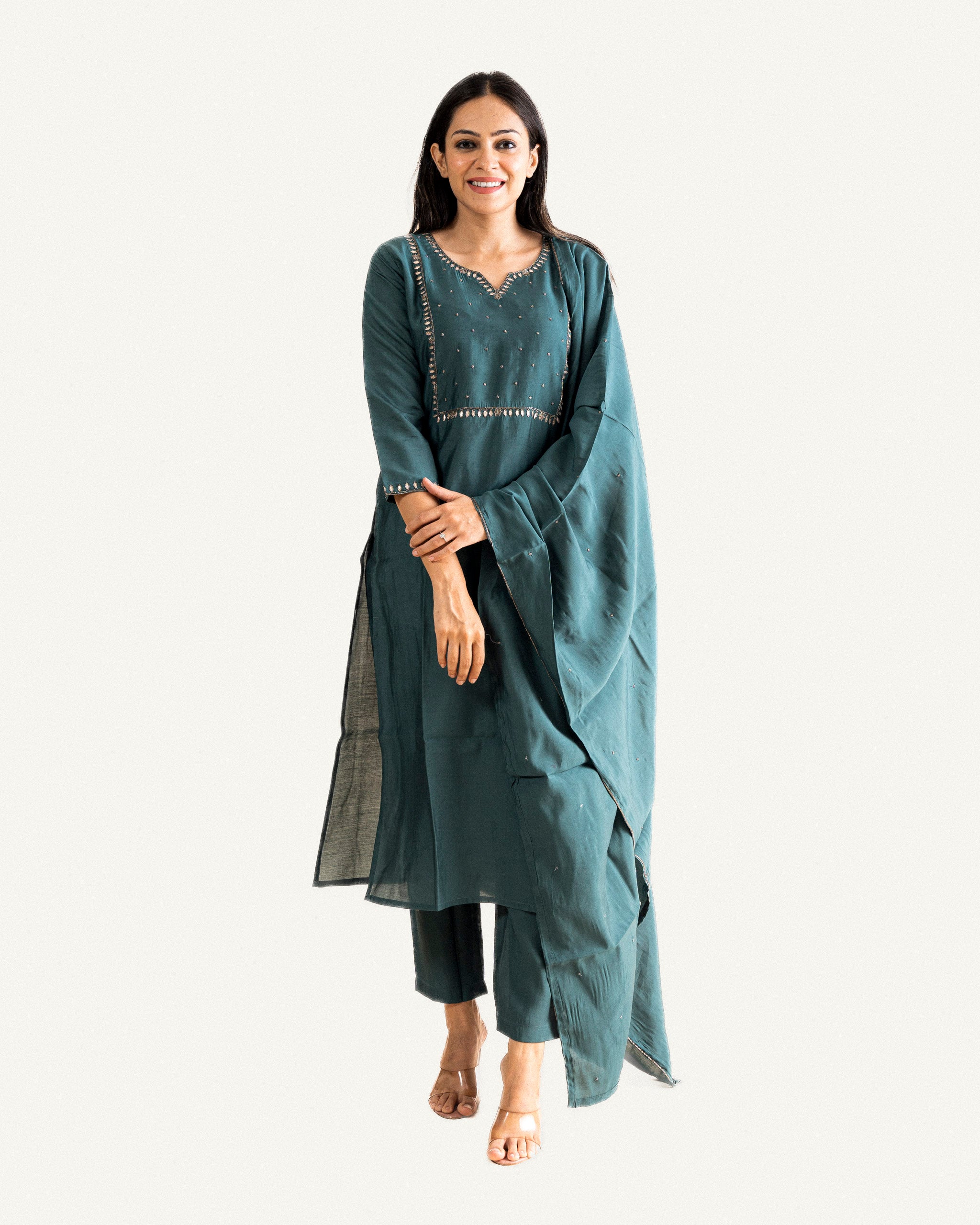 Nikashi • Kurta, Pants & Dupatta