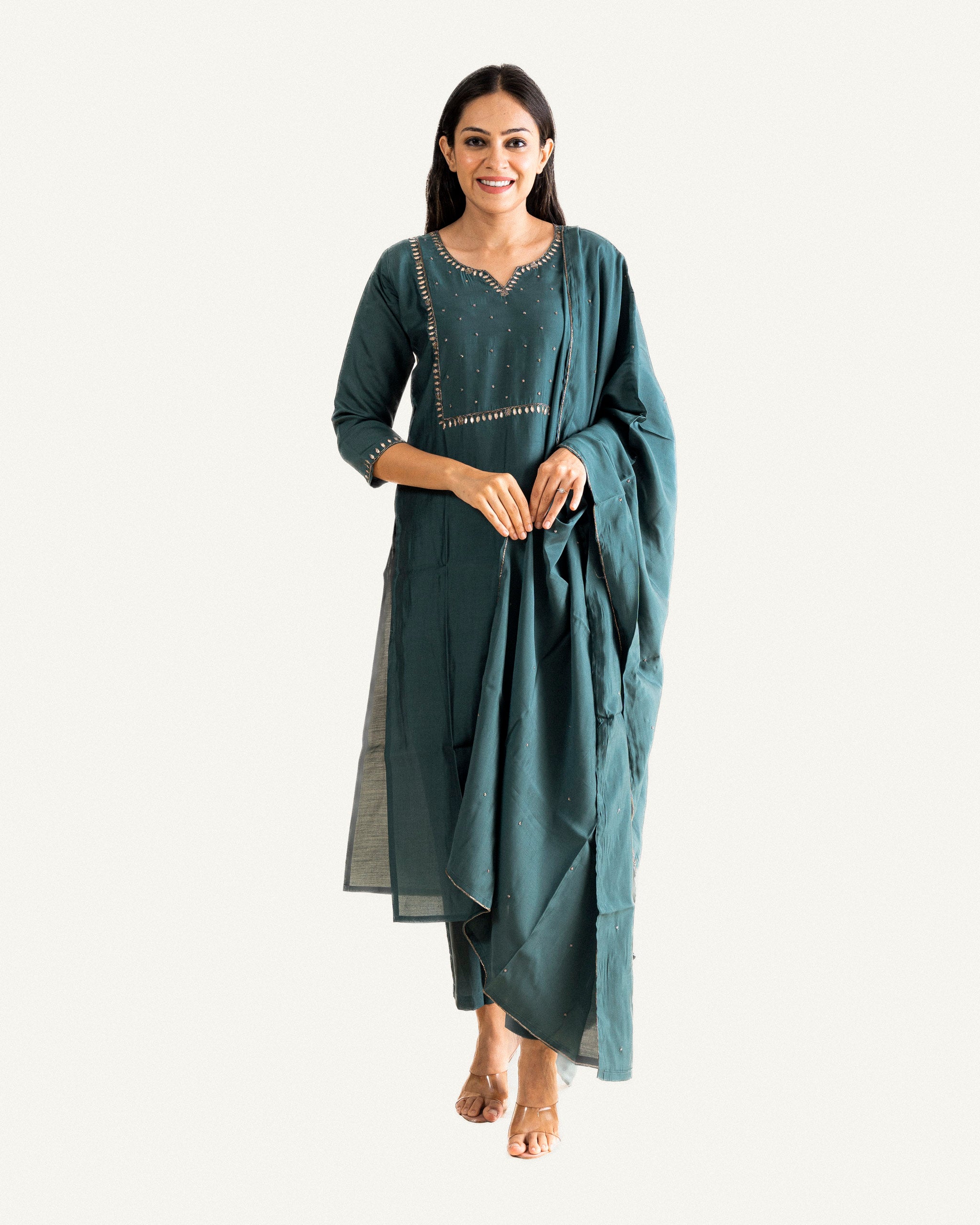 Nikashi • Kurta, Pants & Dupatta