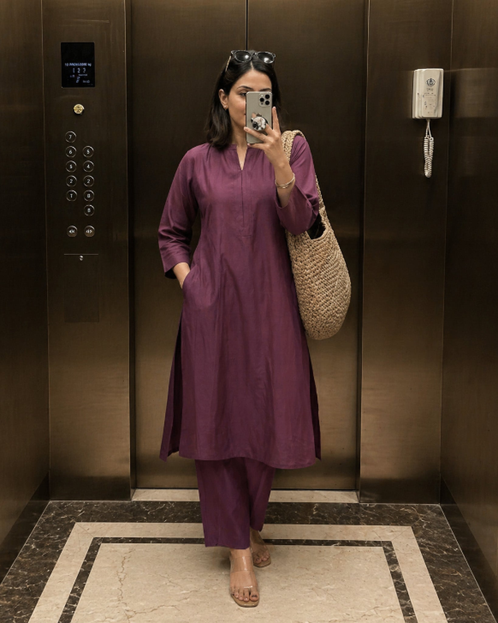 mehroon — kurta & pants